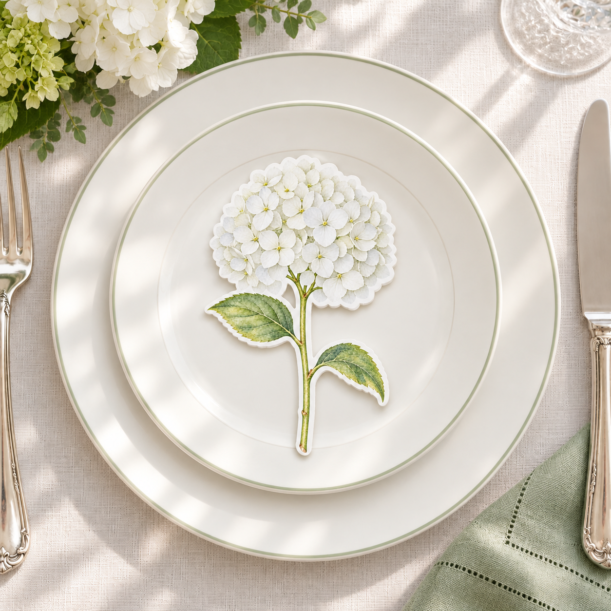 Sage Green Hydrangea Wedding Invitation Suite — detail 5