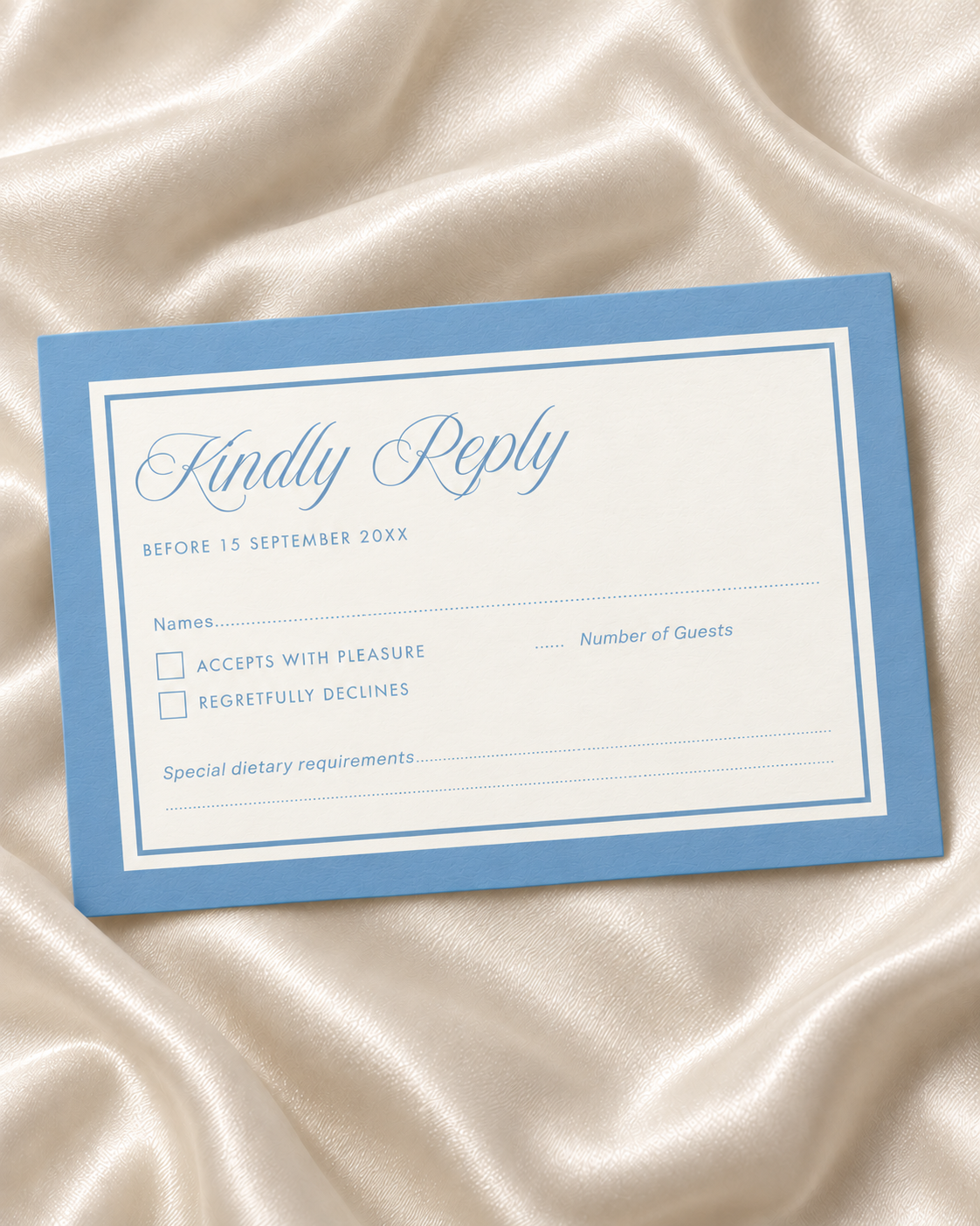 Dusty Blue Hydrangea Wedding Invitation Suite — detail 5
