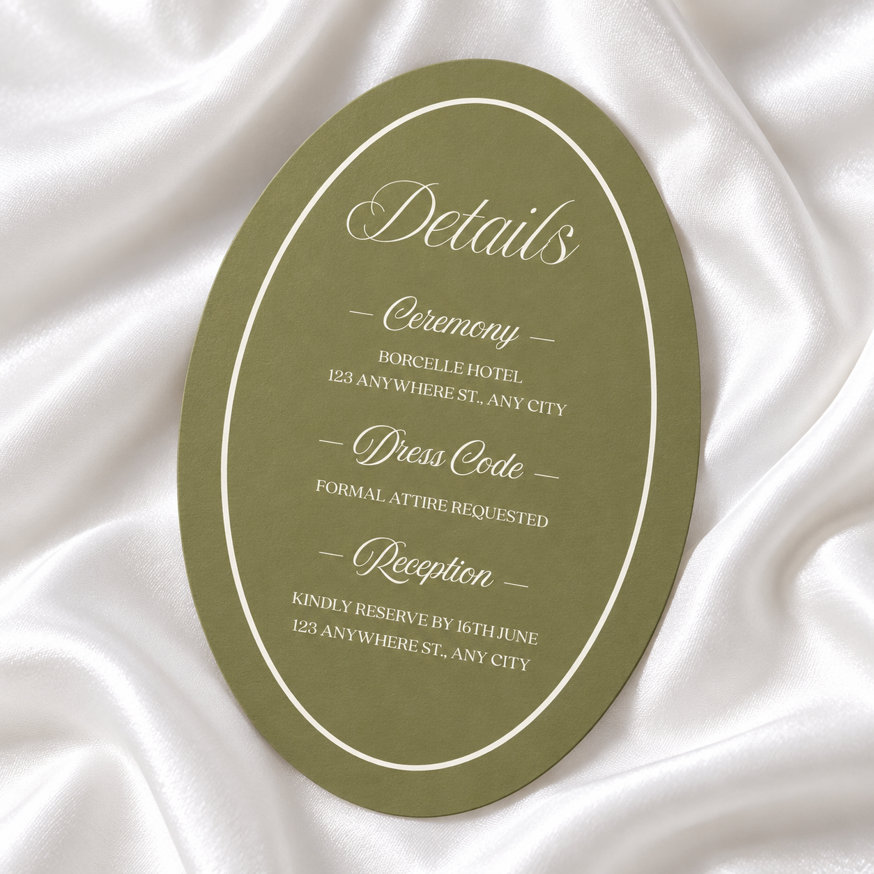 Sage Green Hydrangea Wedding Invitation Suite — detail 2
