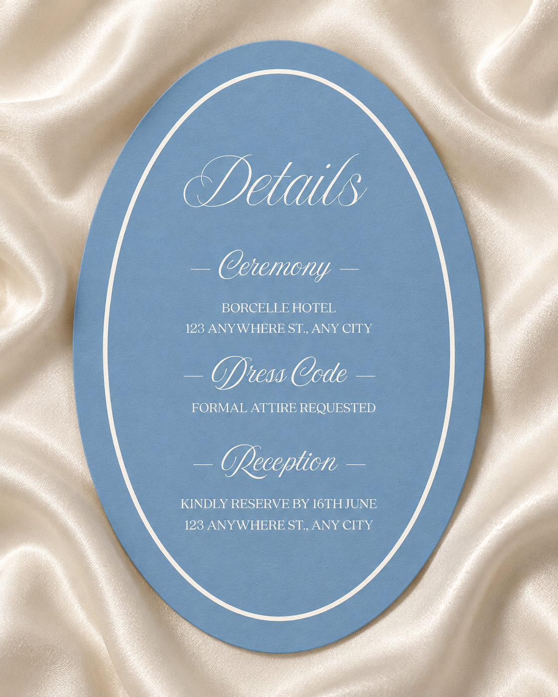 Dusty Blue Hydrangea Wedding Invitation Suite — detail 4